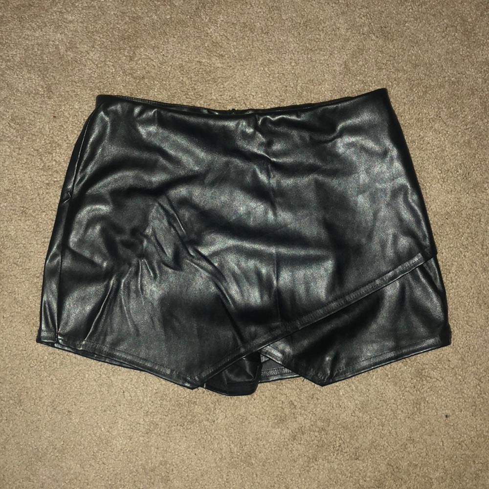 Pleather Skort
